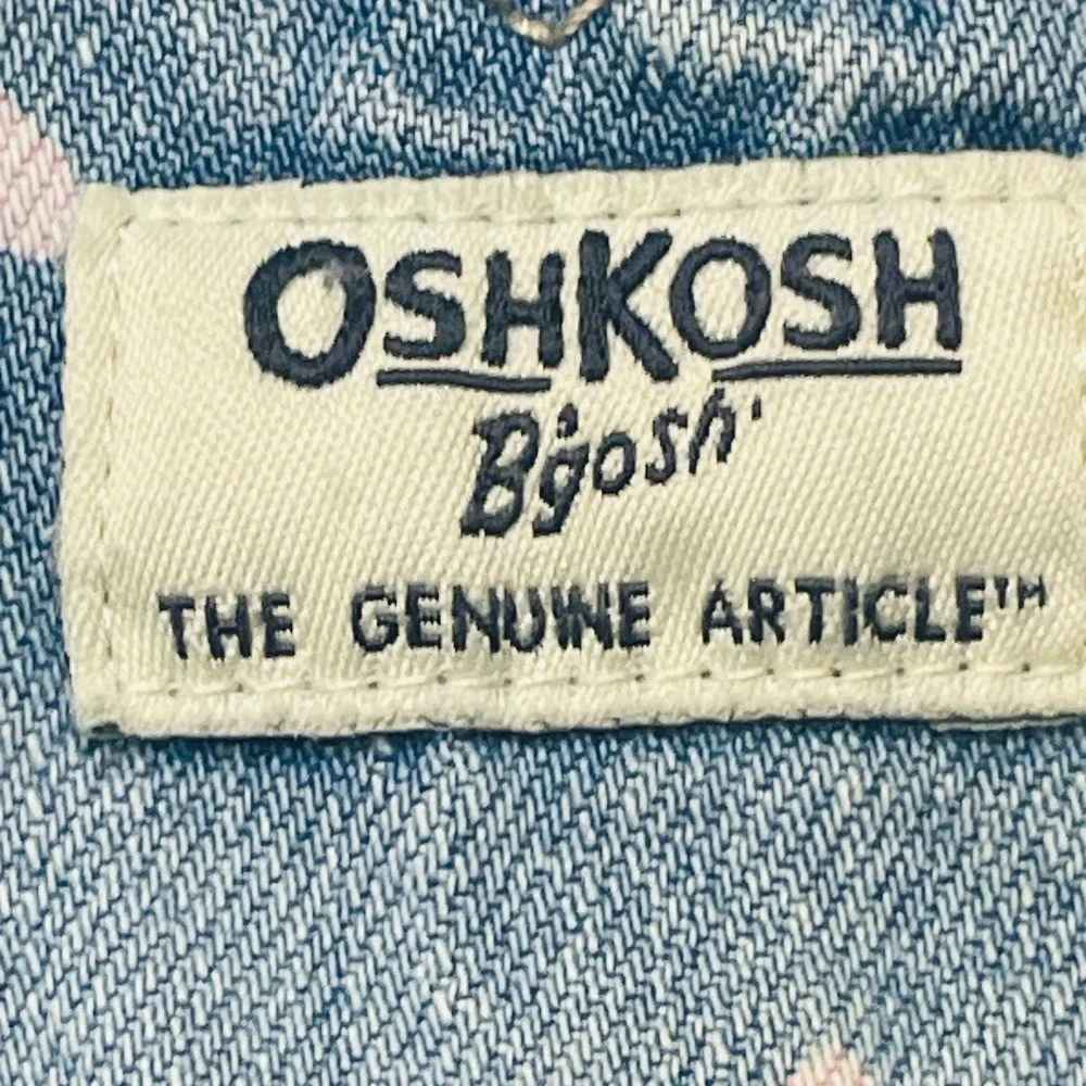 OshKosh Bgosh Baby Overalls Lot 2 Pairs Size 18M Blue Denim Heart Classic